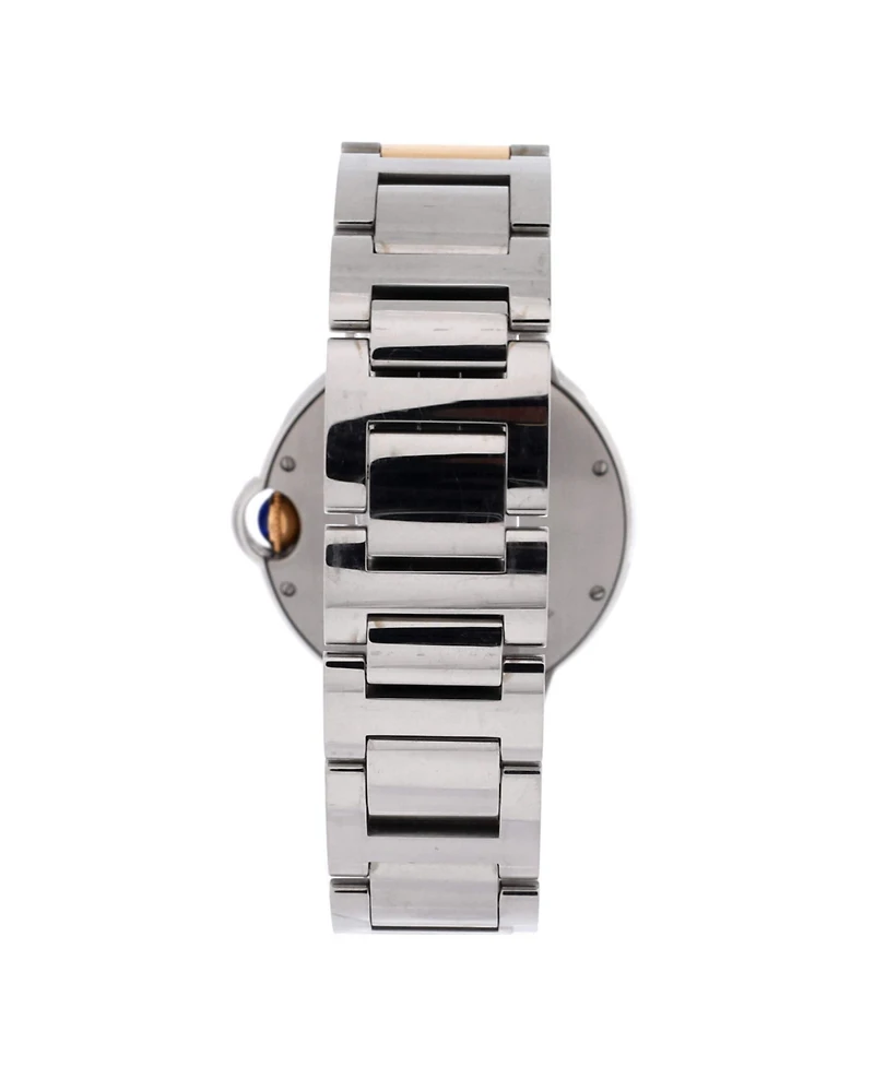 Pre-Owned Cartier Ballon Bleu de Cartier Automatic Watch in Stainless Steel and Rose Gold with Diamond Markers 36mm