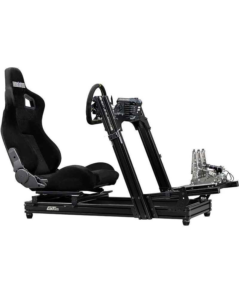 Next Level Racing 58.3"L x 32.5"W x 34.1"H Aluminum and Carbon Steel GtElite Lite Dedicated GT Adjustable Racing Cockpit