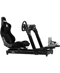 Next Level Racing 58.3"L x 32.5"W x 34.1"H Aluminum and Carbon Steel GtElite Lite Dedicated GT Adjustable Racing Cockpit