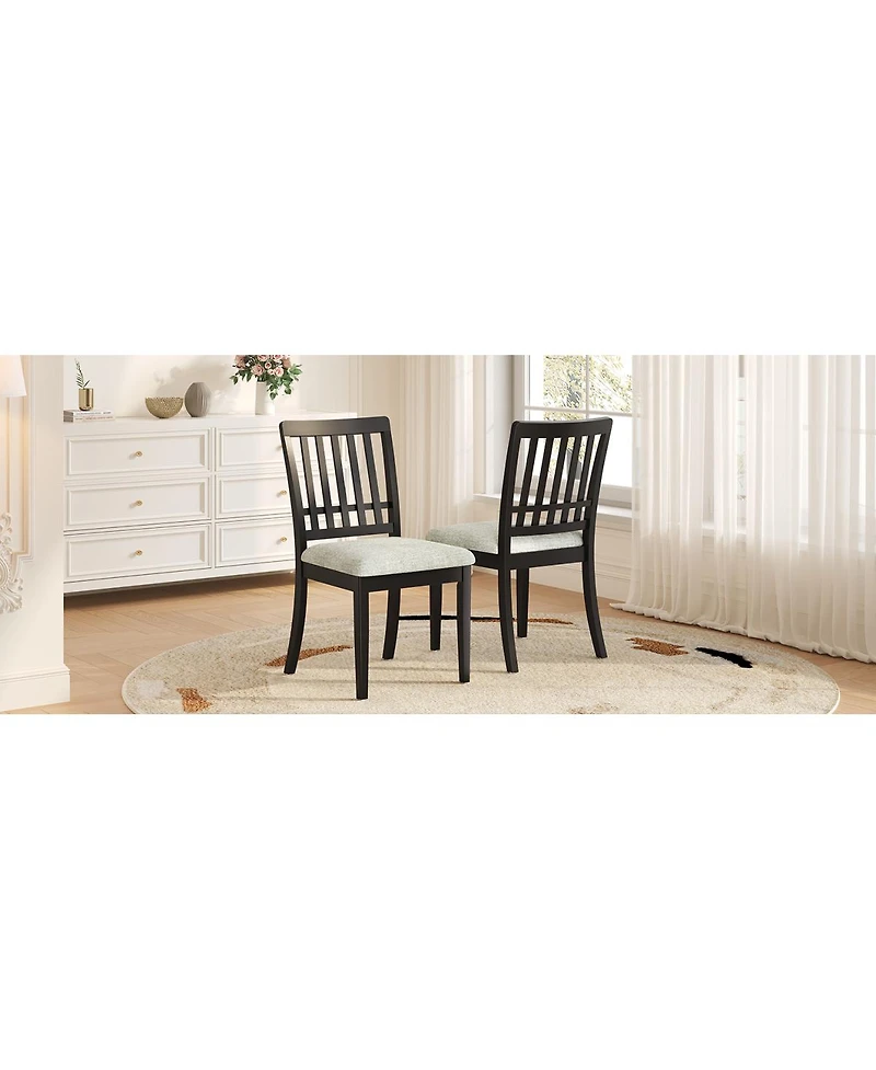 Streamdale Furniture Fabric Seat Modern Scandinavian Dining Chairs