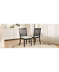 Streamdale Furniture Fabric Seat Modern Scandinavian Dining Chairs