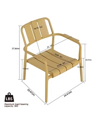 Streamdale Furniture Pp Chair and Table Set - Indoor/Outdoor, Easy Setup