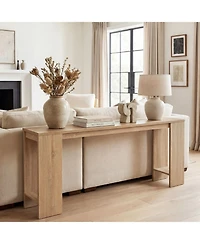 Costway 71 Inches Long Console Table, Farmhouse Entryway Table ,Wooden Narrow Sofa Table