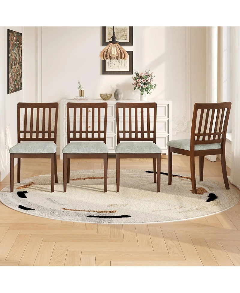Streamdale Furniture Modern Scandinavian Dining Chairs, Fabric Seat