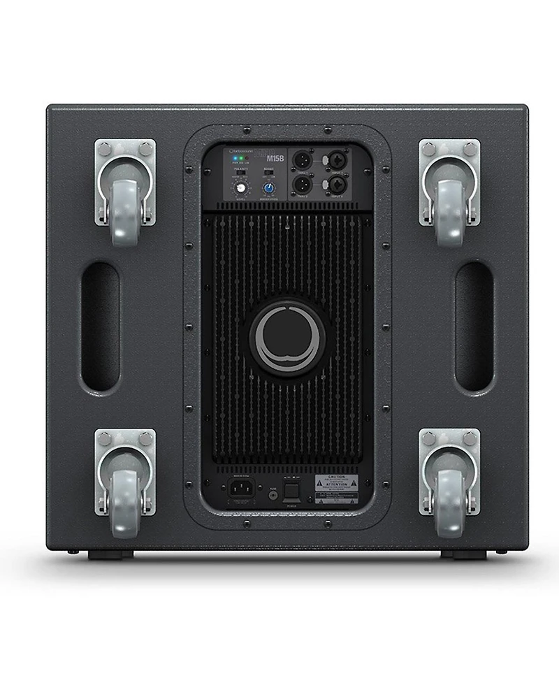 Turbosound Milan M15B 2200W Powered 15" Subwoofer, 134dB Sound Pressure Level, 40Hz-90Hz Boost Frequency