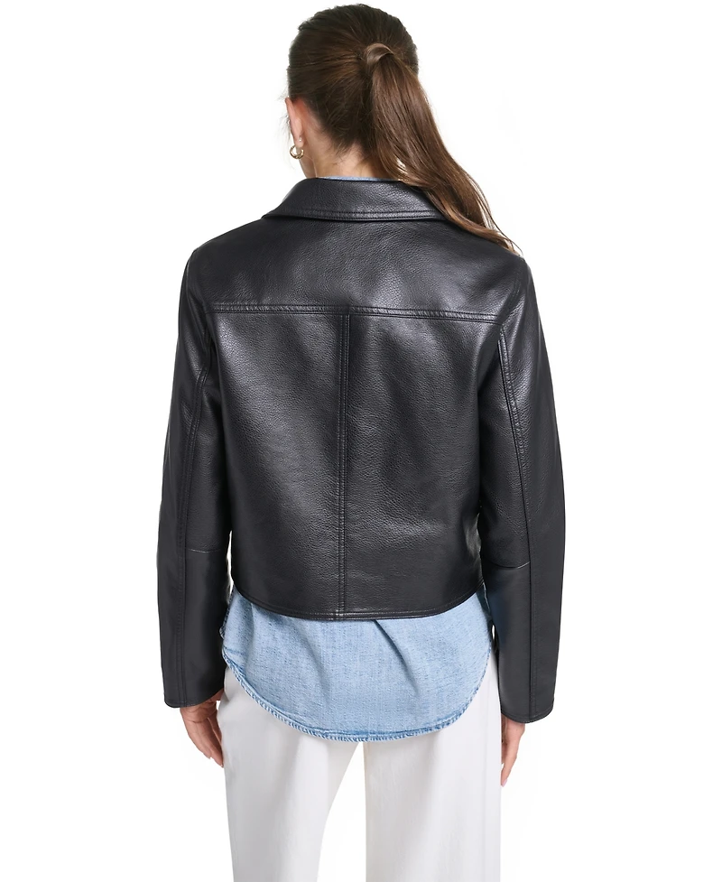 Levi's Women's Laydown Collar Cropped Snap Jacket