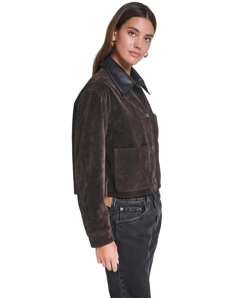 Levi's Women's Laydown Collar Cropped Chore Jacket