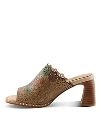 L'Artiste Women's Foxxila Slide with Laser-Cut Detail