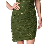 Adrianna Women's Off-the-Shoulder Fully Beaded Dress