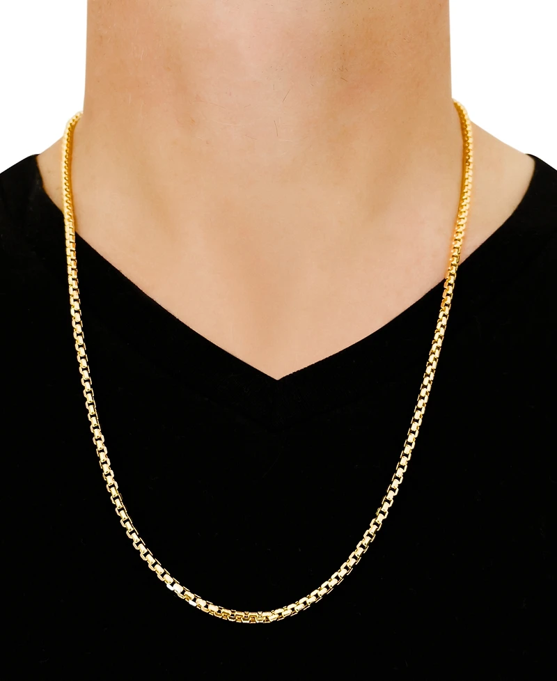 Macy's Diamond-Cut Box Chain 26" Necklace in 10k Yellow Gold