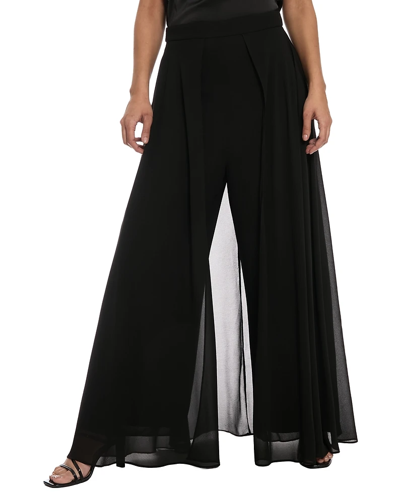 Muse Women's Wide-Leg Chiffon Overlay Pants
