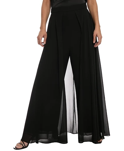 Muse Women's Wide-Leg Chiffon Overlay Pants