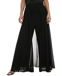 Muse Women's Wide-Leg Chiffon Overlay Pants