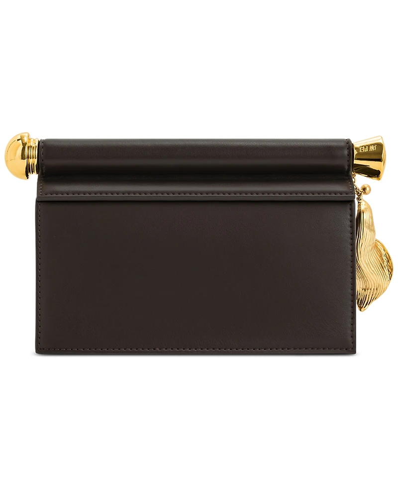 Jw Pei Holly Metal Pendant Embellished Plain Weave Mini Clutch Handbag