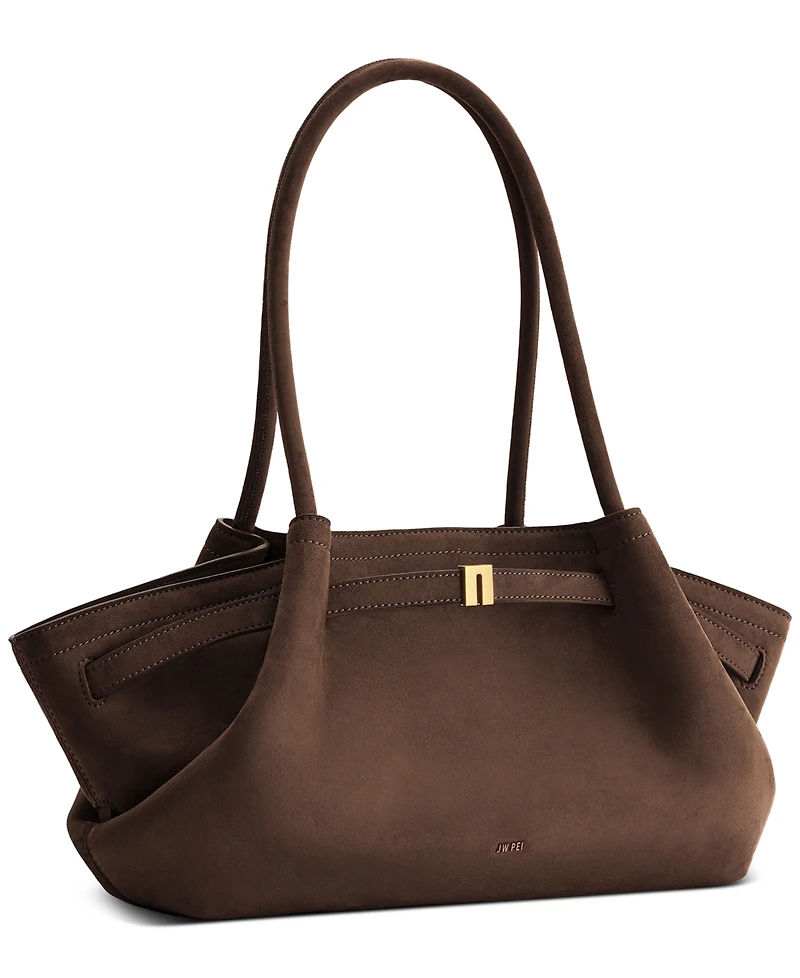 Jw Pei Hana Wide Suede Fabric Extra-Large Tote Handbag