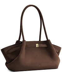 Jw Pei Hana Wide Suede Fabric Extra-Large Tote Handbag