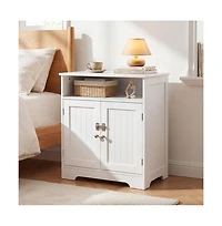 Ruie Hidden Cat Litter Box Enclosure Furniture Washroom with Side Table Top