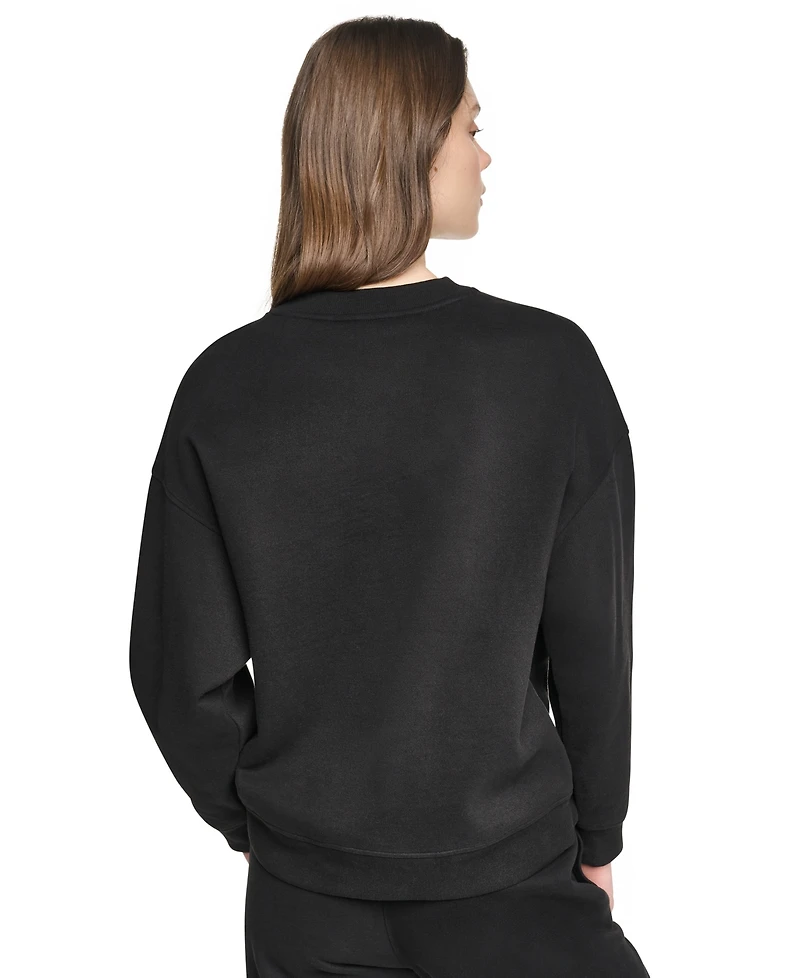 Dkny Sport Women's Stacked Puff Outline Crewneck Sweatshirt