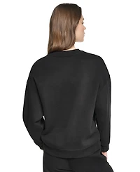 Dkny Sport Women's Stacked Puff Outline Crewneck Sweatshirt