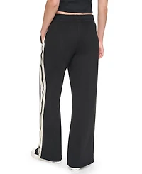 Dkny Sport Women's Textured Tape High-Rise Straight Track Pants