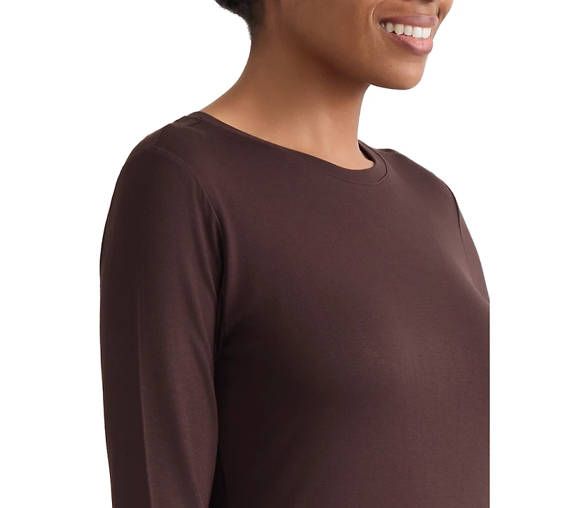 Jones New York Women's Long-Sleeve Crewneck T-Shirt