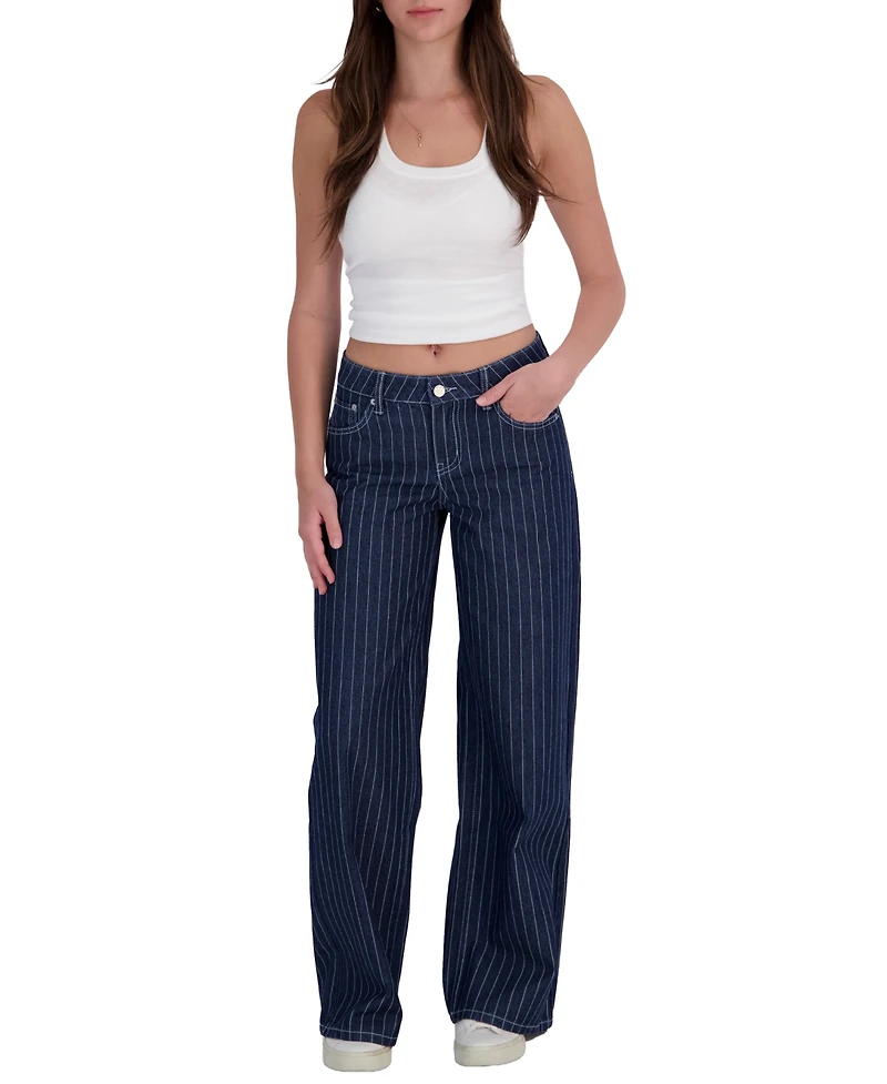 Em & Cass Women's Mid-Rise Wide-Leg Jeans