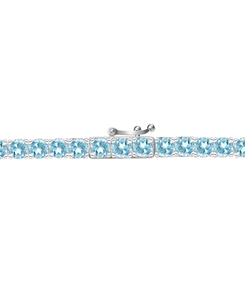 Macy's Blue Topaz (30 ct. t.w.) Necklace Sterling Silver