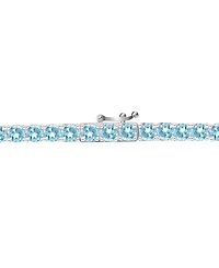 Macy's Blue Topaz (30 ct. t.w.) Necklace Sterling Silver