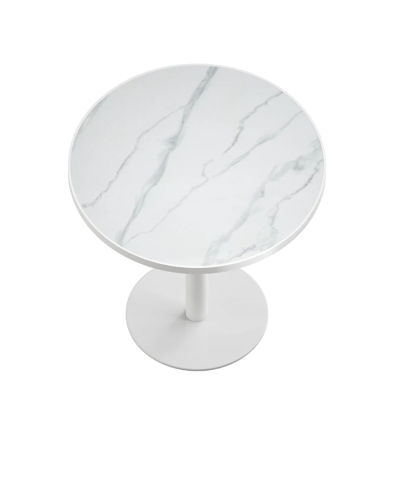 Streamdale Furniture 31.5'' Modern Round Tulip Bistro Table with Faux Marble Top