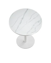 Streamdale Furniture 31.5'' Modern Round Tulip Bistro Table with Faux Marble Top