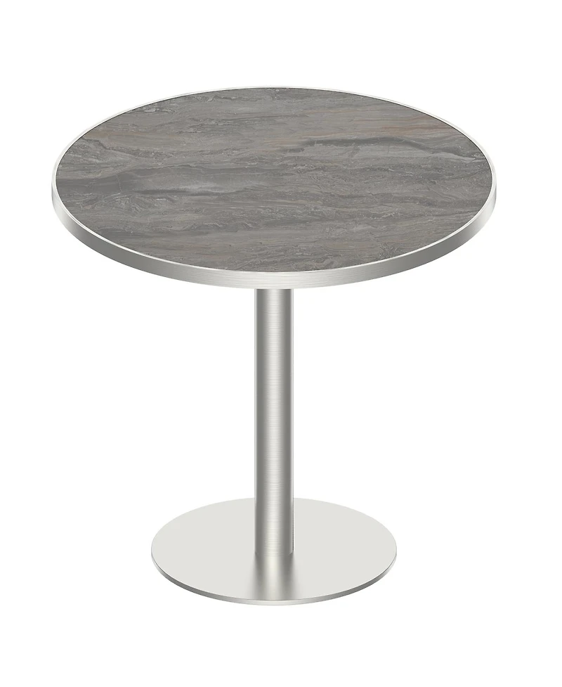 Streamdale Furniture Round Modern Dining Table Faux Marble Top Bistro Tulip Table