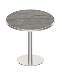 Streamdale Furniture Round Modern Dining Table Faux Marble Top Bistro Tulip Table
