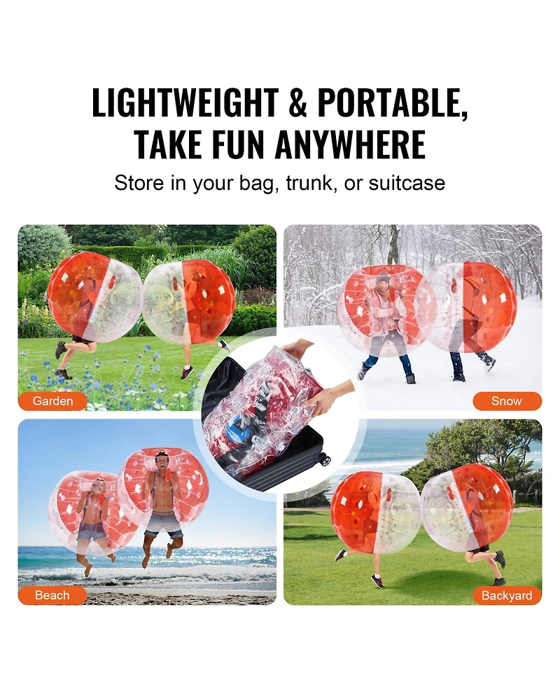 Vevor Inflatable Bumper Ball 1-Pack 5FT/1.5M Pvc Sumo Zorb Ball for Teen and Adult