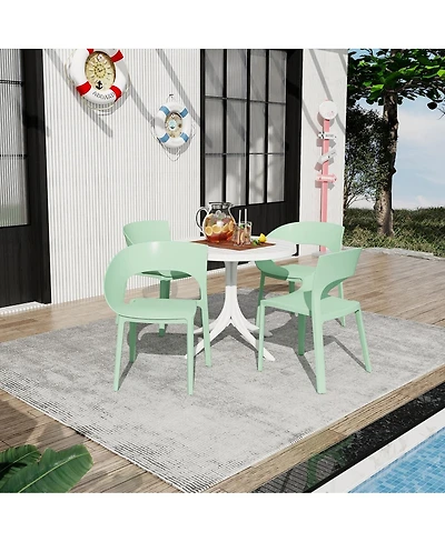 Streamdale Furniture Summer Haze Chair and 36" ModernRound Table Set
