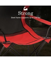 Coleman Broadband Mesh Quad Camping Chair with Carry Bag