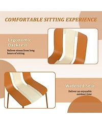 Streamdale Furniture Striped Chairs and Folding Square Table Set