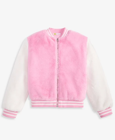 Epic Threads Girls' Xs-xl Faux-Fur Varsity Bomber Jacket, Macy's Exclusive