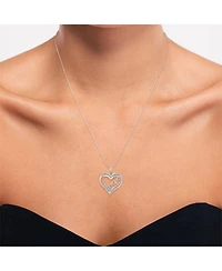 Diamond Mom 18" Pendant Necklace (1/8 ct. t.w.) in 14k Rose Gold Over Sterling Silver
