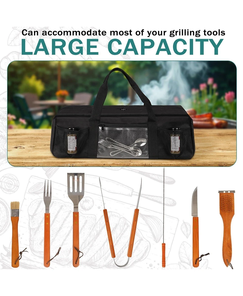 Xdovet Grill Tool Storage Bag Portable Bbq Camping Accessory