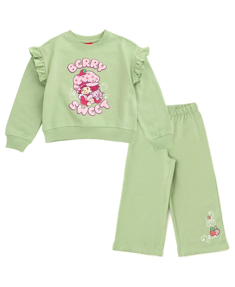 Strawberry Shortcake Toddler Girl's (3T-4T) 2-Piece Fleece Sweatshirt and Pants Set