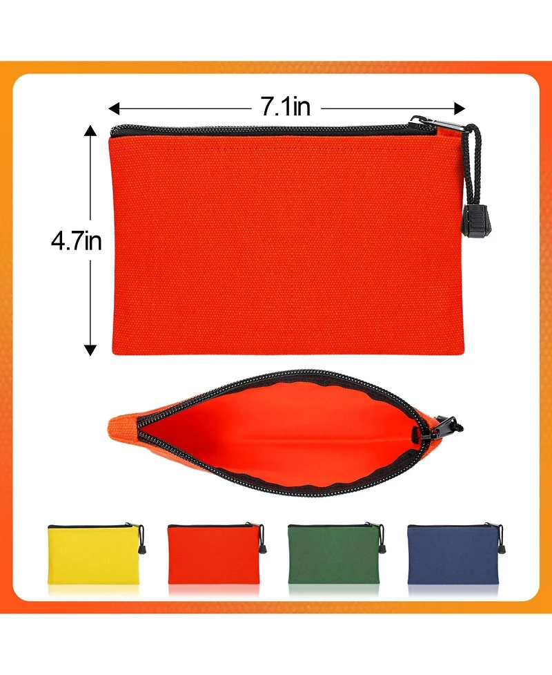 Xdovet Canvas Tool Pouches Heavy Duty Zipper Organizer Set