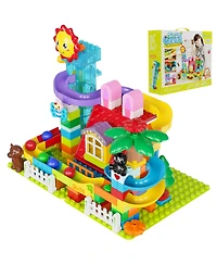 Contixo MK1 Marble Track Building Set, 118-Piece Stem Toy with Elevator Lift, Rabbit House Scene and Multi-Lane Marble Run, Ages 3+