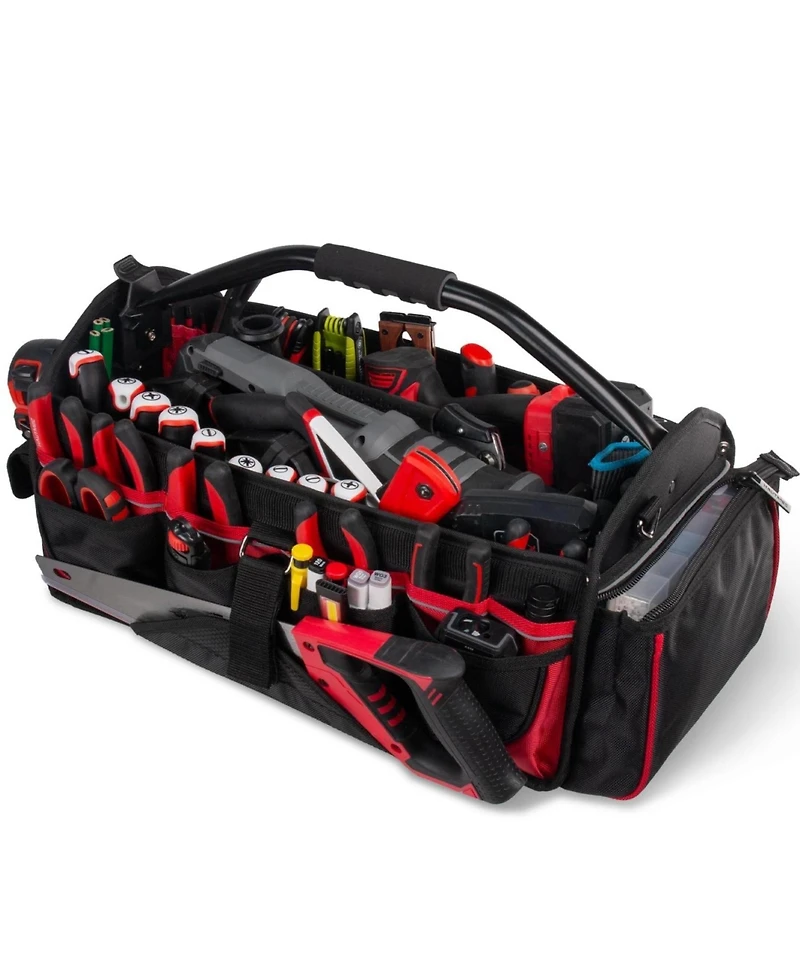 Xdovet Heavy-duty Tool Tote Open Top 39-Pockets Rotating Handle