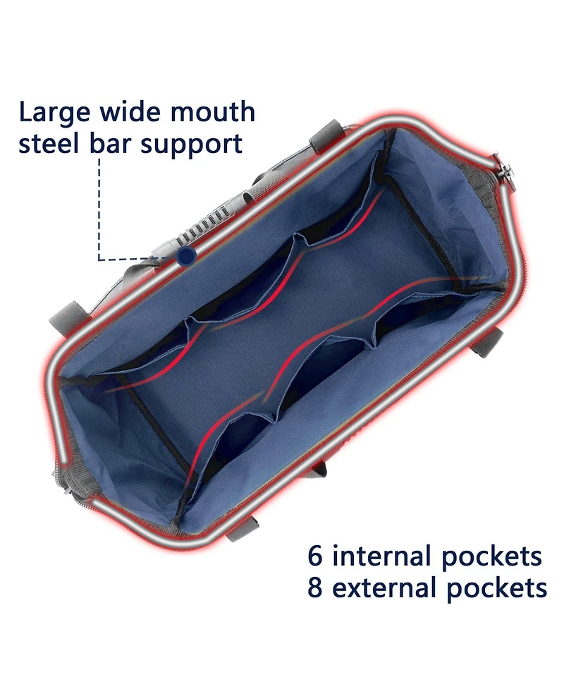 Xdovet Heavy-duty Toolbox with Adjustable Shoulder Strap