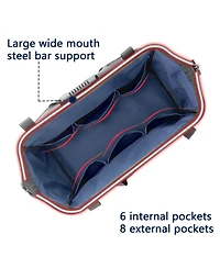 Xdovet Heavy-duty Toolbox with Adjustable Shoulder Strap