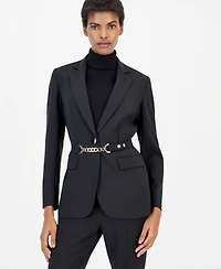 Anne Klein Women's Notch Collar Belted Blazer