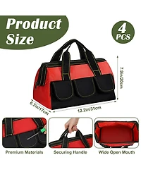 Xdovet Tool Bag Heavy Duty Tote Multi Pockets Organizer Work Electrician Carpenter Mechanic