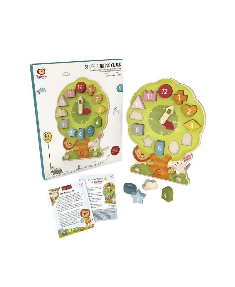 Bababoo and friends Wonder Tree Shape Sorting Clock