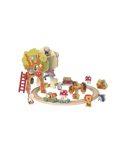 Bababoo and friends Tree House Montessori-Inspired 45-Piece Playset, Ages 2+