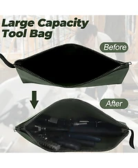 Xdovet Canvas Tool Bag Zipper Pouch Heavy Duty